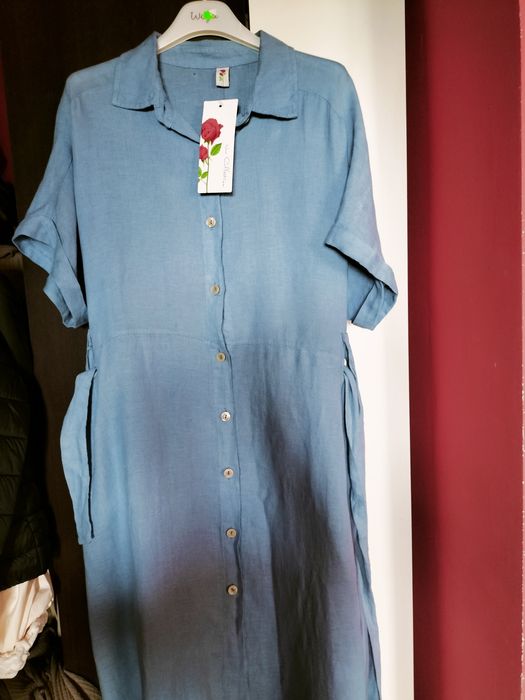 Sukienka len Italia moda s/m