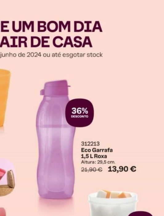 Eco garrafas Tupperware várias capacidades e cores desde €6.00