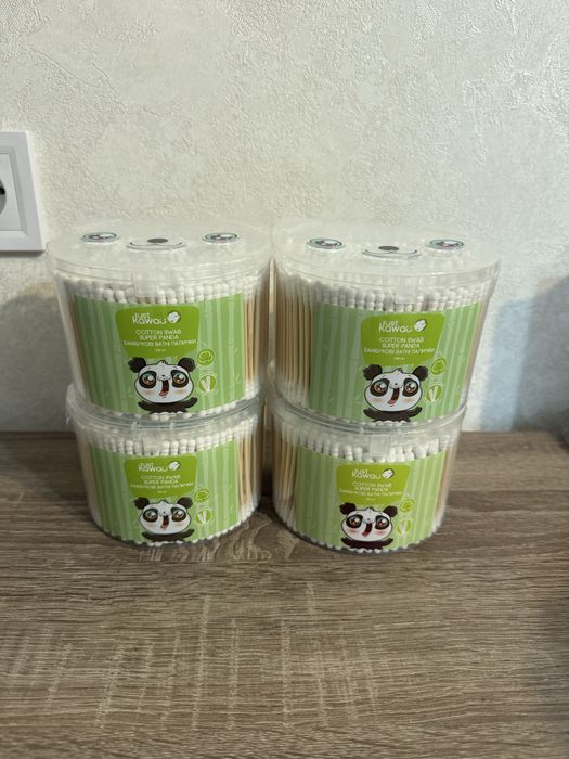 Бамбукові ватні палички 4 коробки