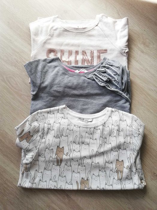 Bluza dziewczęca 3szt H&M roz 10 lat
