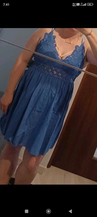 Granatowa letnia sukienka 2XL