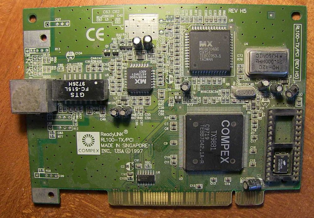 Compex Rady Link 100/10TX/PCI (RL100TX) 1997 Раритет