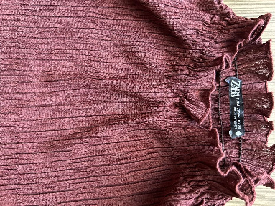ZARA top bluzka elegancka Bordo r M
