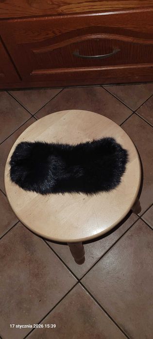 Opaska futrzana czarna zimowa