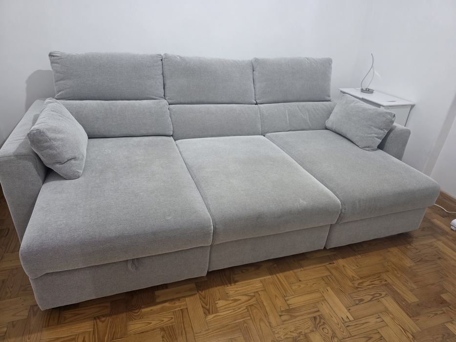 Sofá 3 lugares com chaise longue