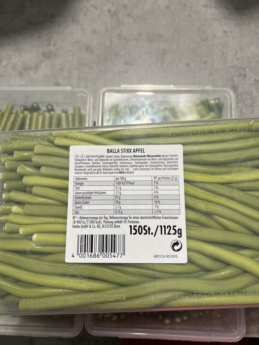 Haribo Balla Stixx Jabłkowe