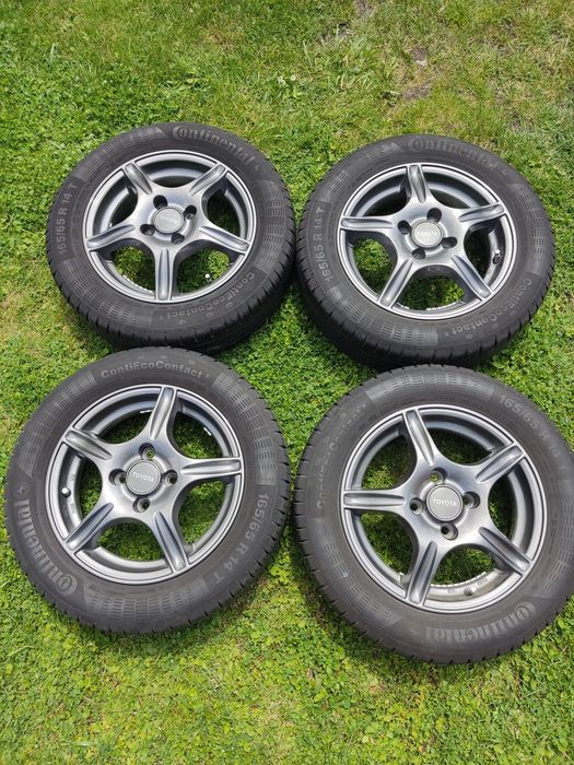 Opony Letnie + aluminiowe felgi 4.5Jx14 LK 4x100 ET 39