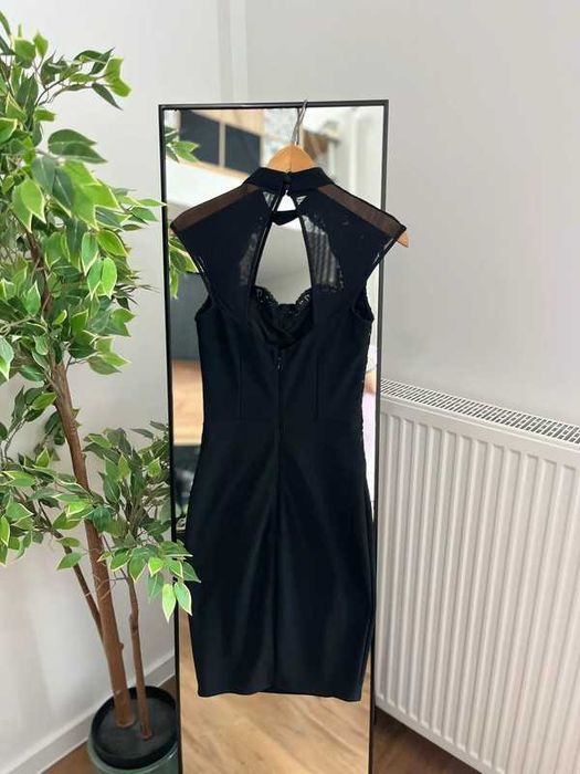 Lipsy London sukienka cekiny koronka czarna S 36 8 nowa