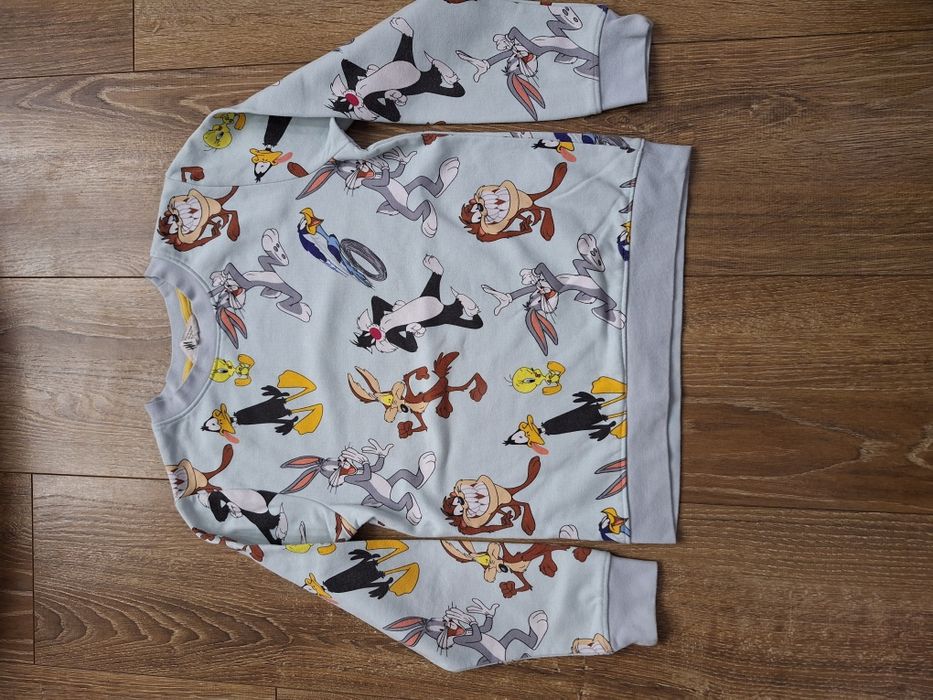 Bluza Looney Tunes królik Bugs Tweety Duffy Struś Pędziwiat H&M134/140