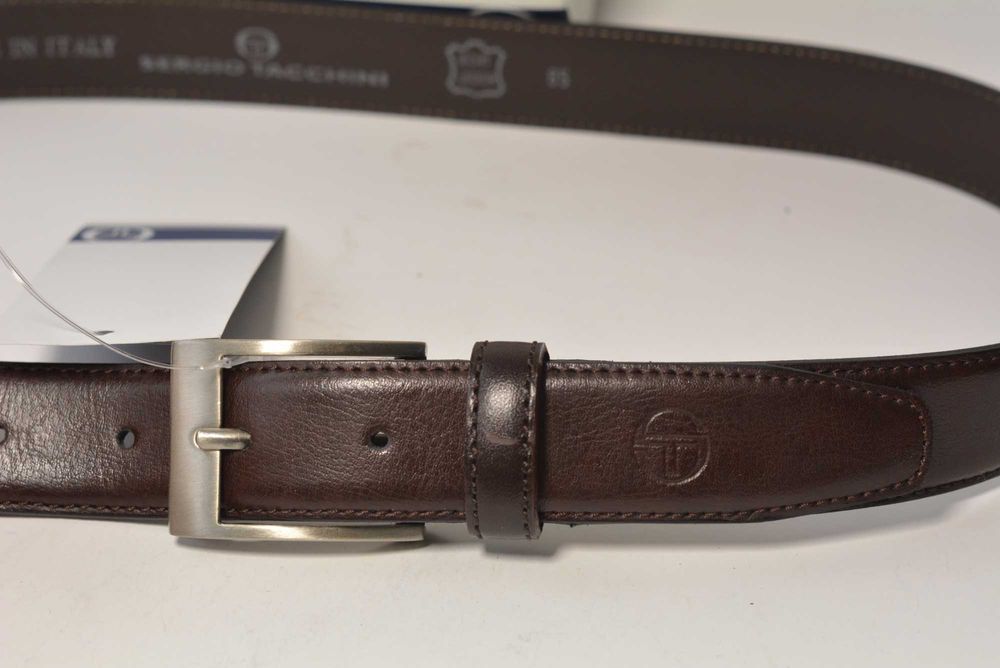 Brązowy pasek skórzany Sergio Tacchini