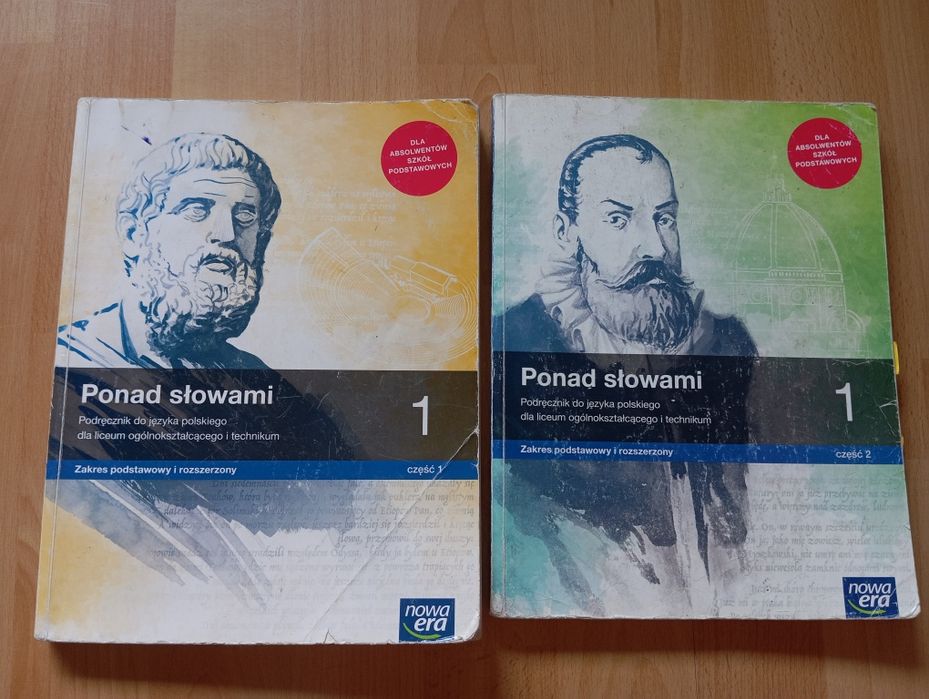 Ponad słowami 1 obie części podręcznik język polski liceum