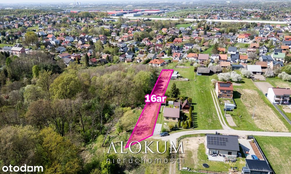 Urokliwa działka budowlano-rolna 16ar – Węgrzce Wielkie, blisko Kraków