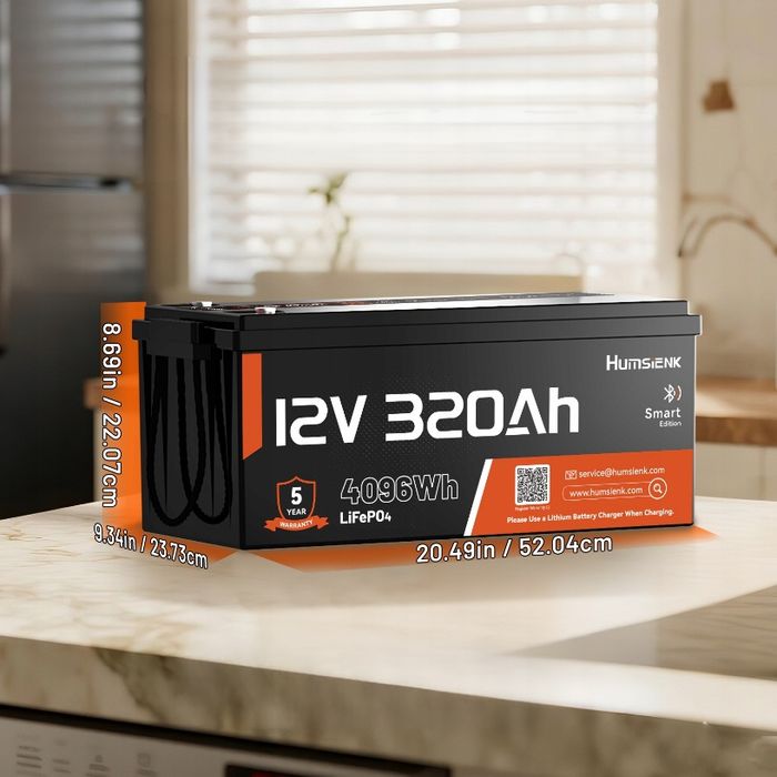 Акумулятор LifePo4 320Аг 12V Bluetooth BMS 250А Humsienk (Польща)