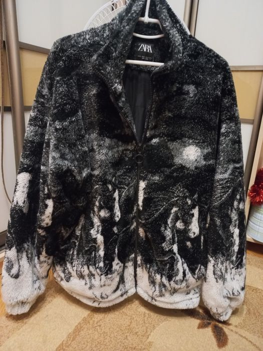 Куртка меховая бомбер муж Zara ,XL-XXL