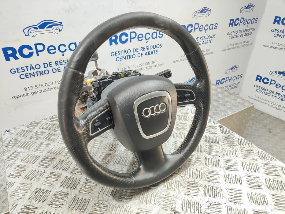 Volante Guiador em Pele Perfurada Multifunções Airbag Audi A4 B8 A5