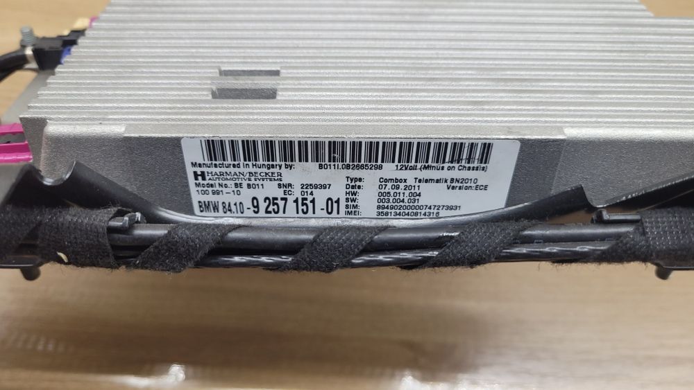 Moduł combox bluetooth z uchwytem bmw f01 f02 f10