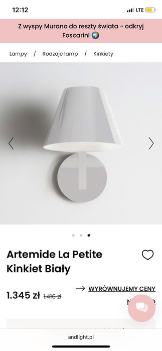 Artemide kinkiet La Petit