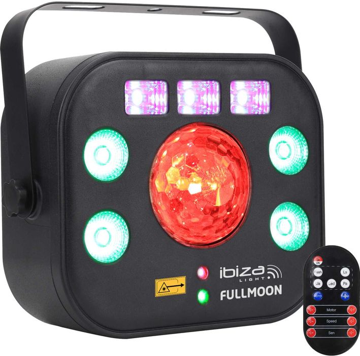 Projetor 5 em 1 Full MOON, astro, wash, UV, Laser, Strobe