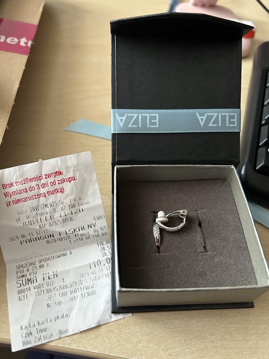 Kolczyki srebrne klipsy nieuzywane