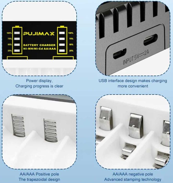 Зарядное устройство Pujimax для 4 АА/ААА