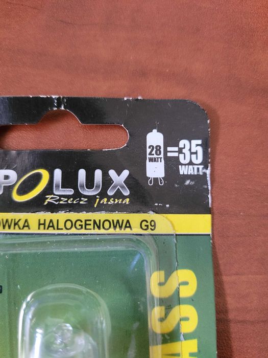 Żarnik żarówka halogenowa G9 28W 375lm Polux