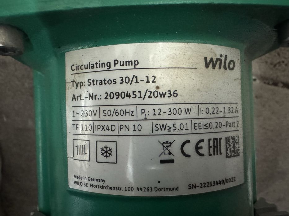 Pompa obiegowa wilo 32 1-12 sprawna bd stan