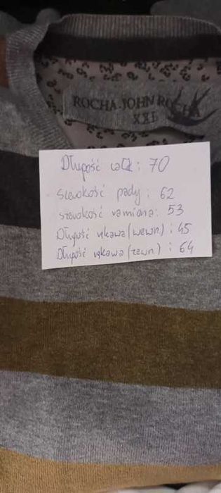 Sweter w paski męski XXL
