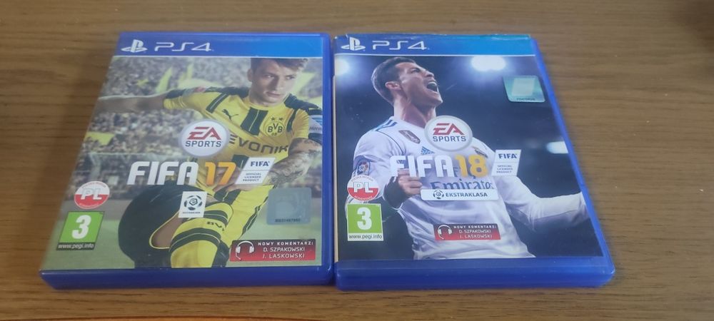 Zestaw gier PS4: FIFA 17 + FIFA 18 (Płyty, Stan Dobry)