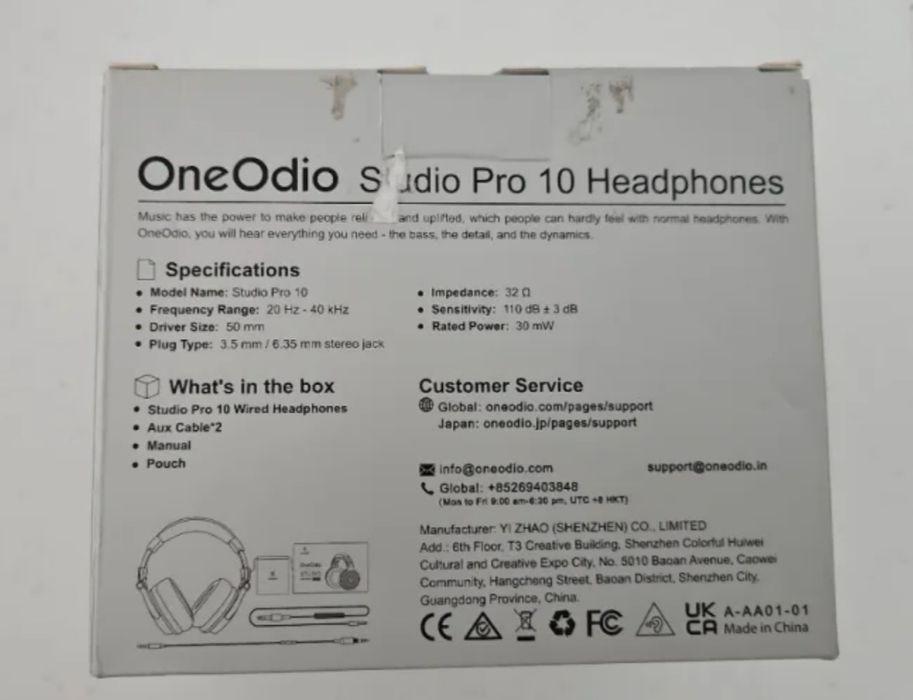 Fones de ouvido OneOdio DJ pretos