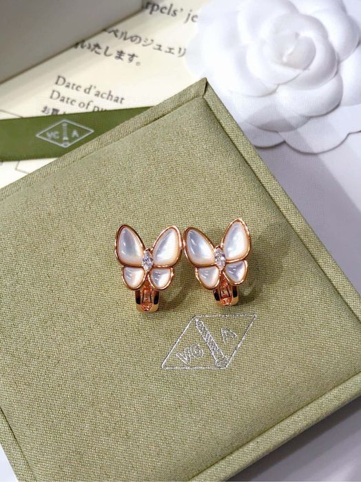 Сережки серьги Van Cleef Ван Клиф бабочки