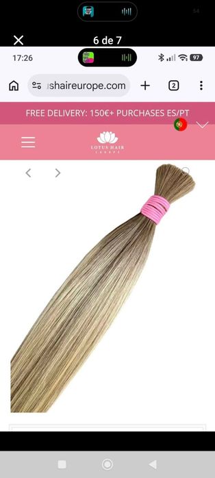 Cabelo Lotus Paris balayage 60cm 125g