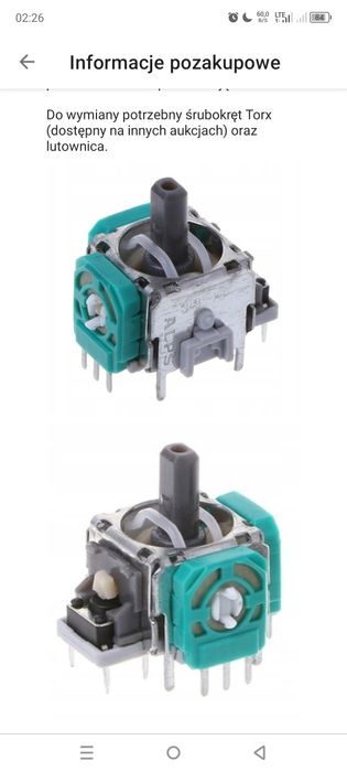 2 x ANALOG DRĄŻEK JOYSTICK DO PADA XBOX ONE

Analogi oryginalne, pasuj