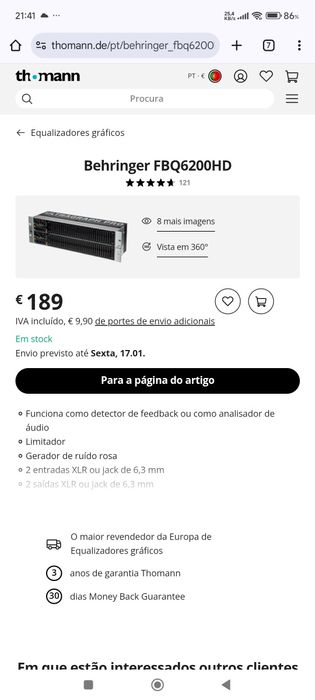 Behringer FBQ6200HD nova