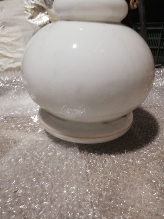 K9 Szklany klosz biały zwis