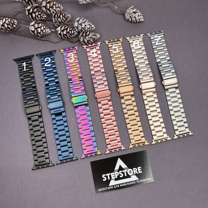 Ремешок 45 браслет Apple Watch 44 mm металический starlight