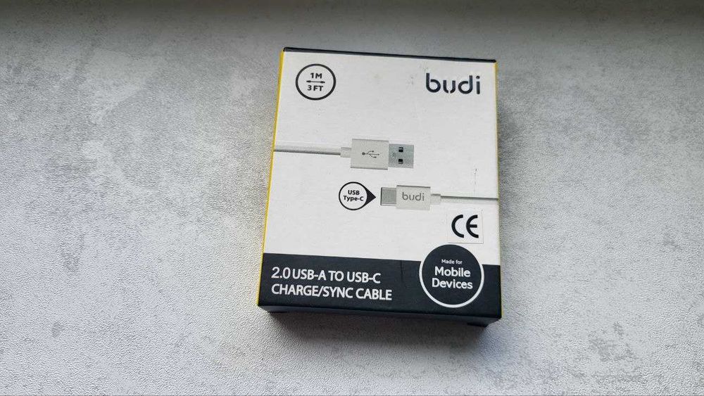 Budi Kabel Usb-C Usb-C 2.4A 1m Biały