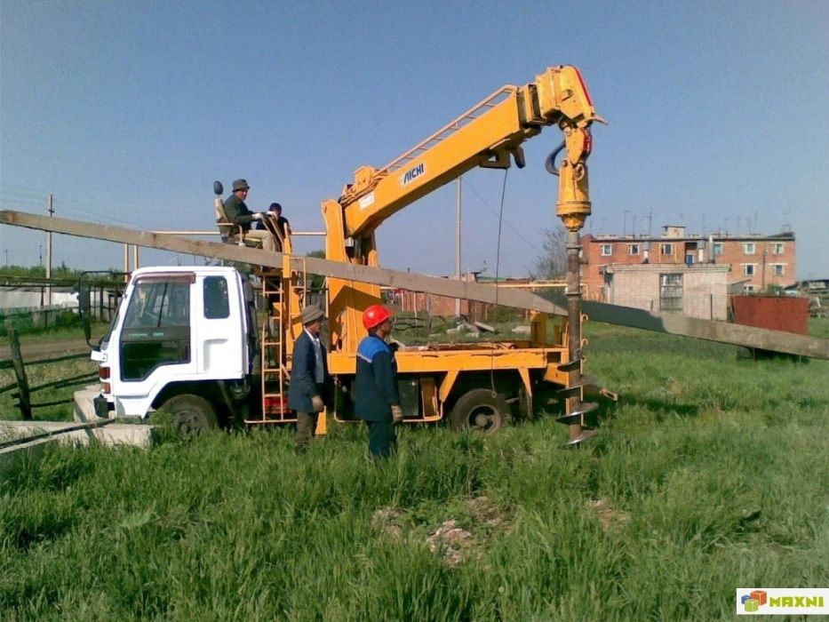 Услуги ямобура.Бур.Монтаж электроопор.