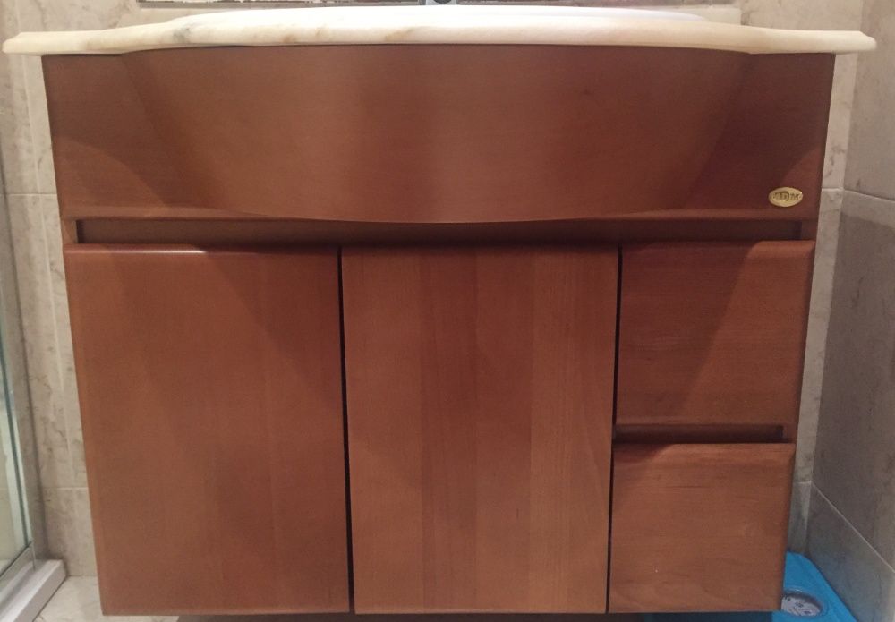 Móvel casa de banho em madeira mdf com lavatório roca