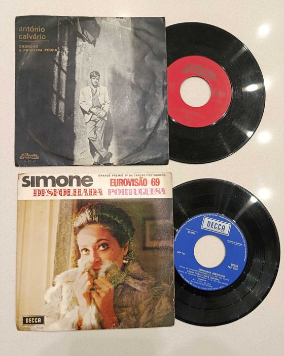 Discos vinil de 45 RPM - música portuguesa