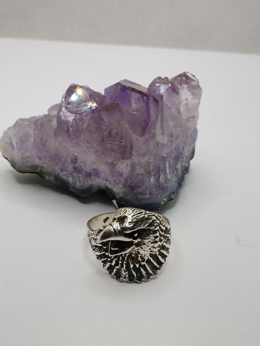 Srebrny sygnet, orzeł, próba 925, rozmiar 29