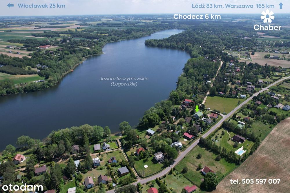 Domek z widokiem na jezioro, 2. linia brzegowa, blisko plaży.