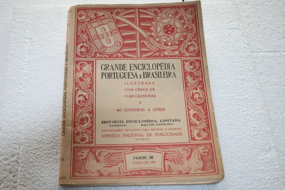 Livro: Grande Enciclopédia Portuguesa e Brasileira de 1935 REF:ESC