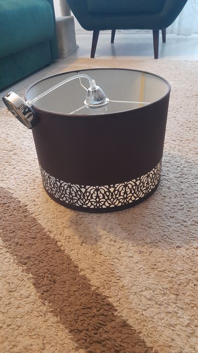 Lampa, abażur,  żyrandol brązowy