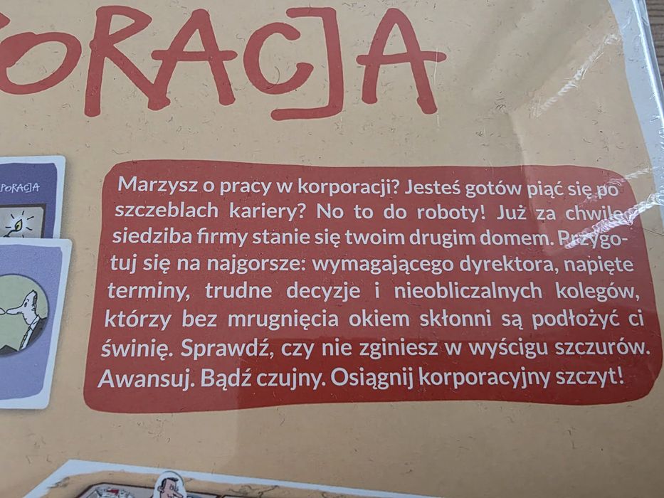 Korporacja – gra planszowa z rysunkami Andrzeja Mleczki – nowa, folia