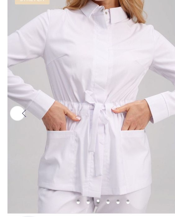 Медичний костюм білий халат