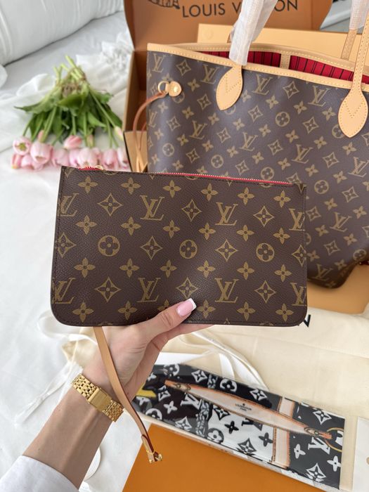 Жіноча сумка шопер Louis Vuitton neverfull monogram коричнева луи вито