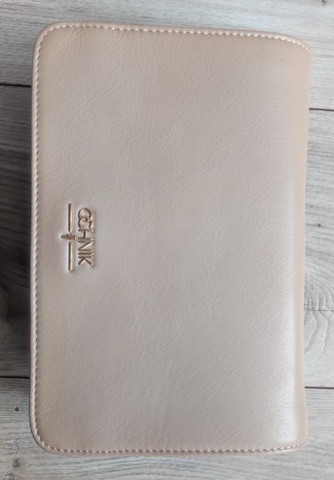 Ochnik TORES-1080D-81 - Beżowa mała skórzana torebka damska