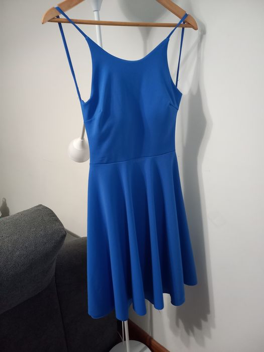 Vestido curto azulão