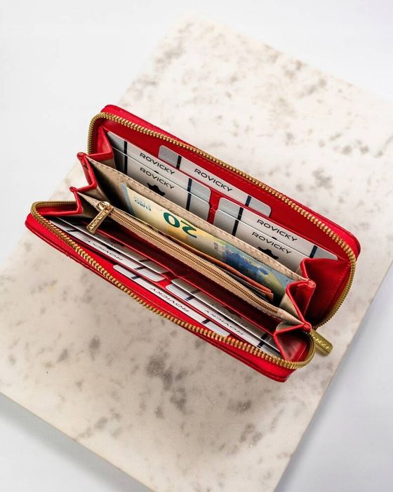 portfel-piórnik damski ze skóry ekologicznej - rovicky