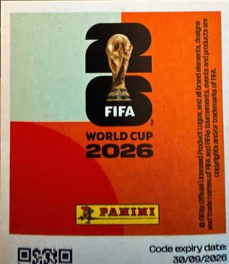 Caderneta Panini FIFA World Cup 2026 + 3 Saquetas Coladas